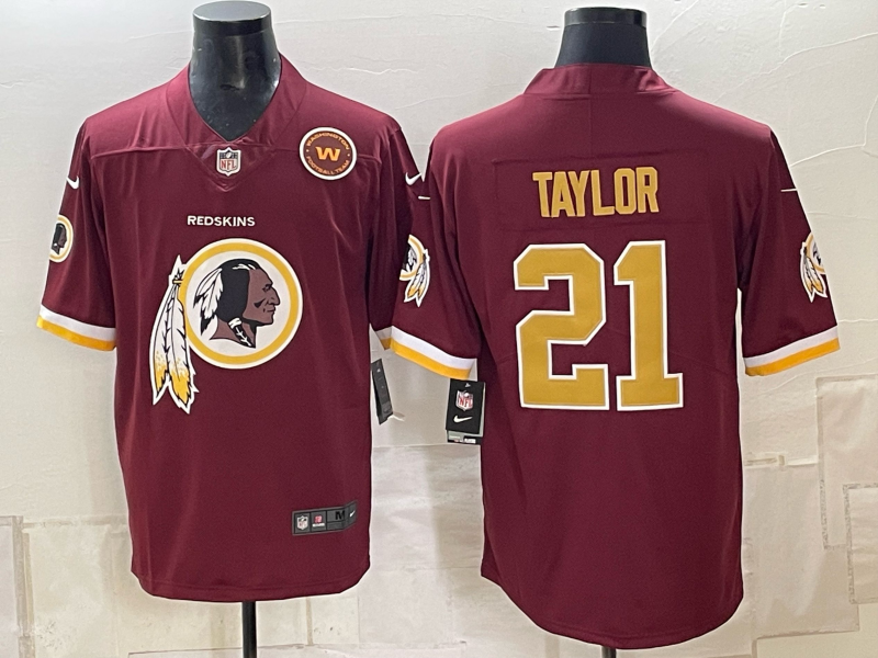 Men 2026 Washington Redskins #21 Taylor red Limited Nike NFL Jersey 100602